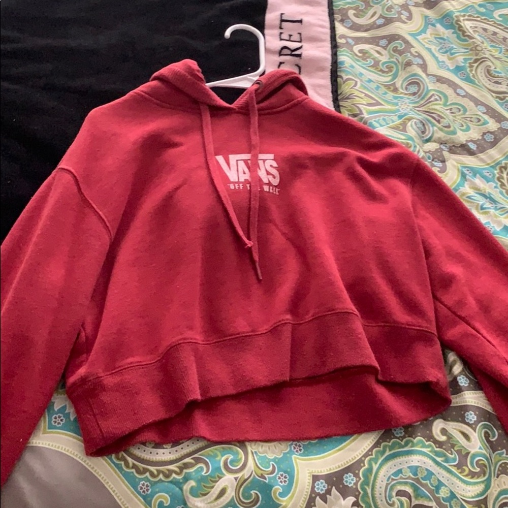 Cropped Red VANS Hoodie